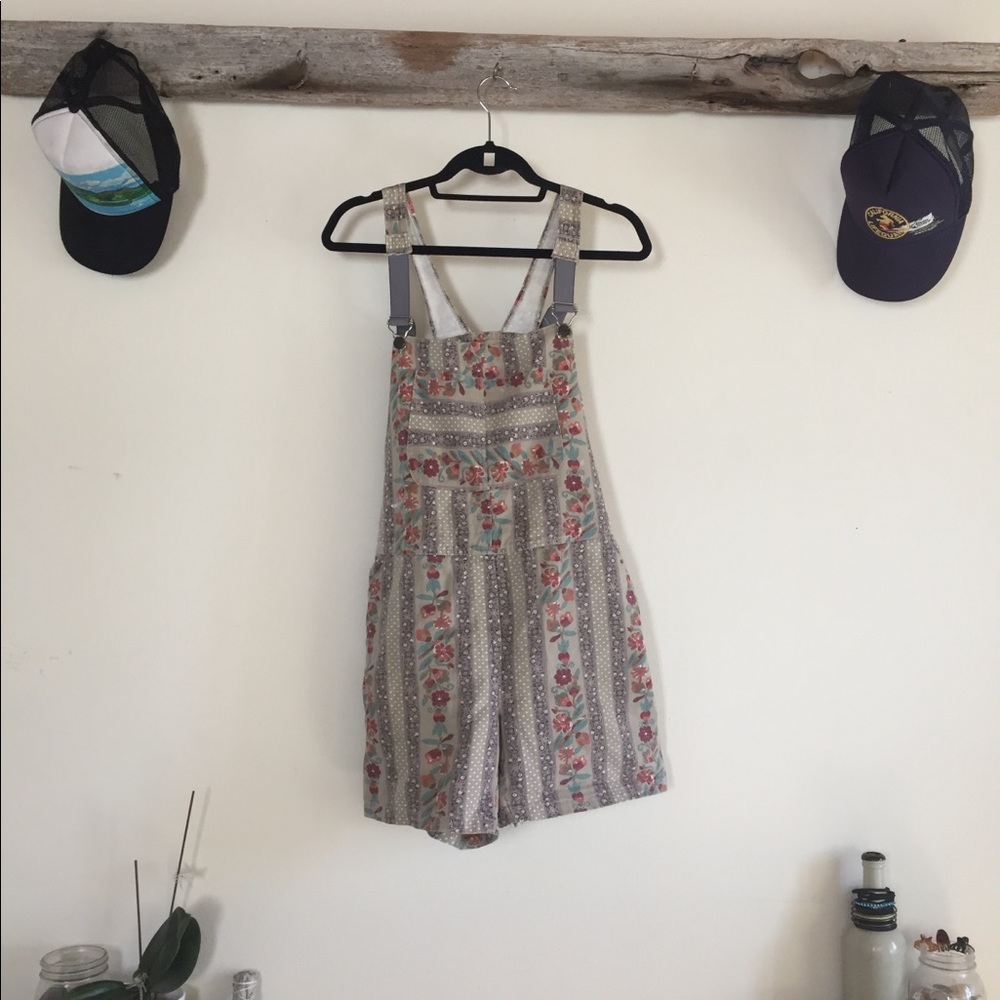 Women’s Flowered Overalls